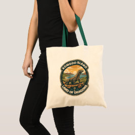 Bolsa Tote Parque Nacional da Ilha de Komodo Indonésia Vintag