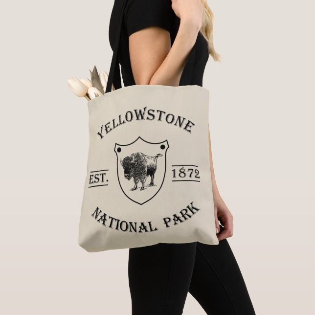 Bolsa Tote Parque Nacional de Yellowstone Vintage (Close Up)