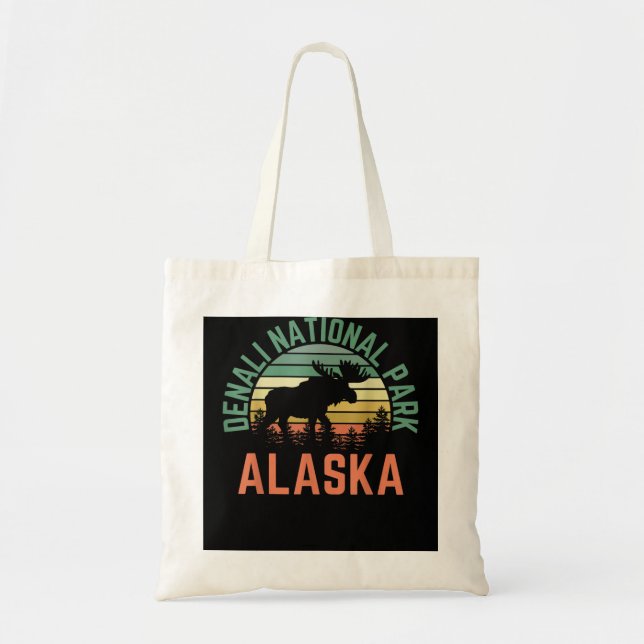Bolsa Tote Parque Nacional Denali Alaska Moose, Locação Natur (Frente)