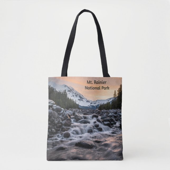 Bolsa Tote Parque Nacional do Mt. Rainier Souvenir (Frente)