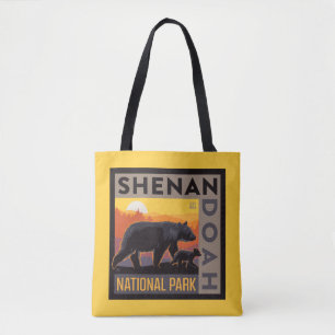 Bolsa Tote Parque Nacional Shenandoah Urso mamário e Cubos