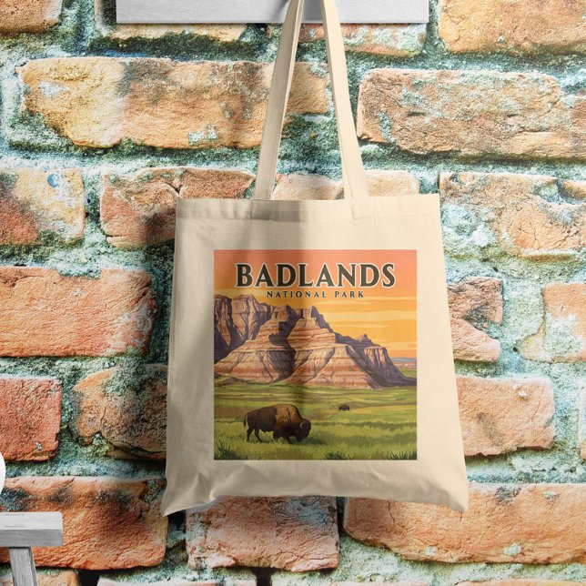Bolsa Tote Parque Nacional Vintage Badlands (Criador carregado)