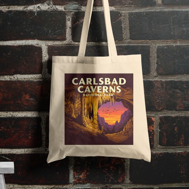 Bolsa Tote Parque Nacional Vintage Carlsbad Caverns (Criador carregado)