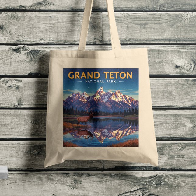 Bolsa Tote Parque Nacional Vintage Grand Teton (Criador carregado)