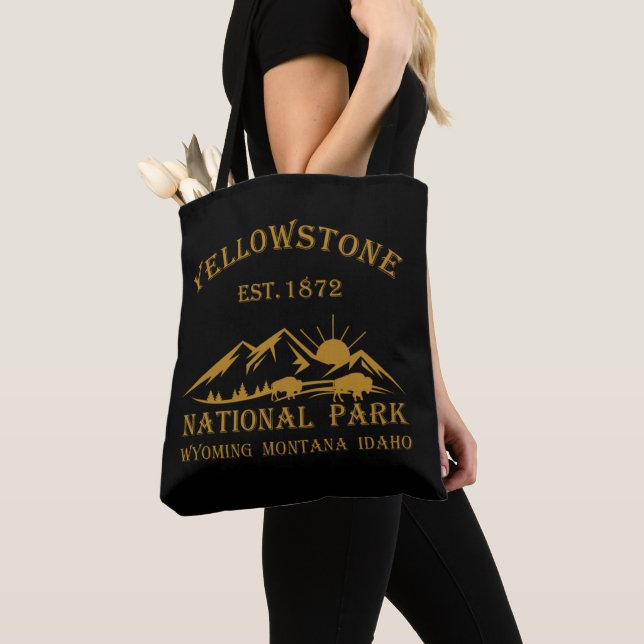Bolsa Tote Parque Nacional Yellowstone Vintage (Close Up)