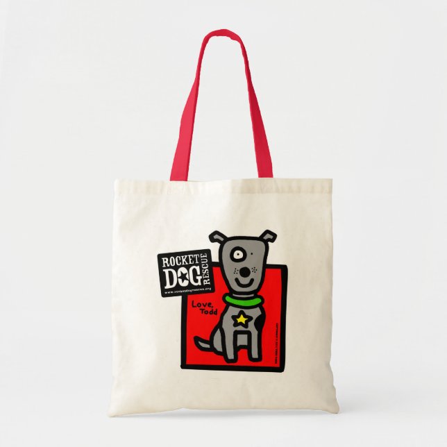 Bolsa Tote Parr de RDR Todd - sacola cinzenta do cão (Frente)
