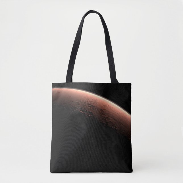 Bolsa Tote Parte De Marte Na Fronteira De Luz E Escuro. (Frente)