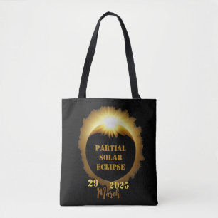 Bolsa Tote Parte de Visualização do Eclipse Solar Parcial 202