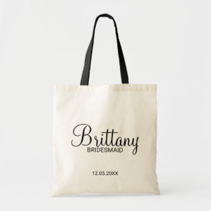 Bolsa Tote Parteiras Personalizadas Modernas de Preto e Branc