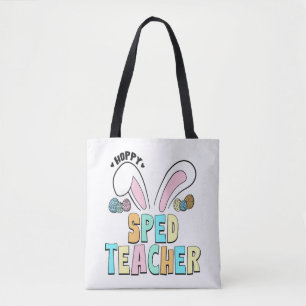 Bolsa Tote Páscoa Bonita, Hoppy Sped Professora Coelhinhos Ea