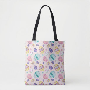Bolsa Tote Páscoa Caça-Caça-Caça-Caça Páscoa Pastel Colorido