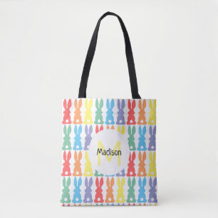 Bolsa Tote Páscoa de Crianças Personalizadas do Rainbow Bun