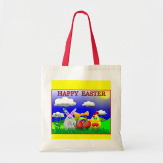 Bolsa Tote Páscoa Feliz Colorida