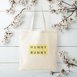 Bolsa Tote Páscoa "Hunny Bunny" de Pastel amarelo