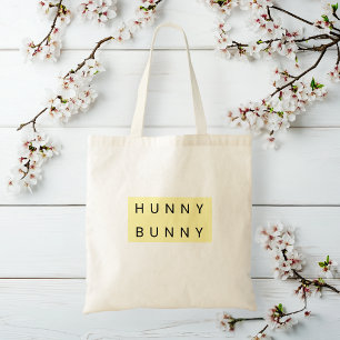 Bolsa Tote Páscoa "Hunny Bunny" de Pastel amarelo
