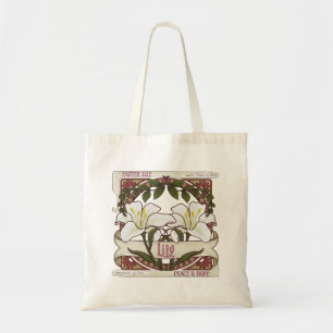 Bolsa Tote Páscoa Lily: Estilo Vintage, Design de esperança d