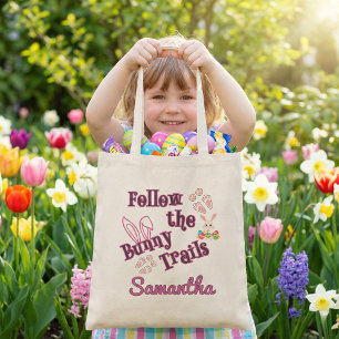 Bolsa Tote Páscoa Personalizada Seguir as Trilhas do Coelho