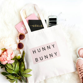 Bolsa Tote Páscoa rosa "Hunny Bunny"