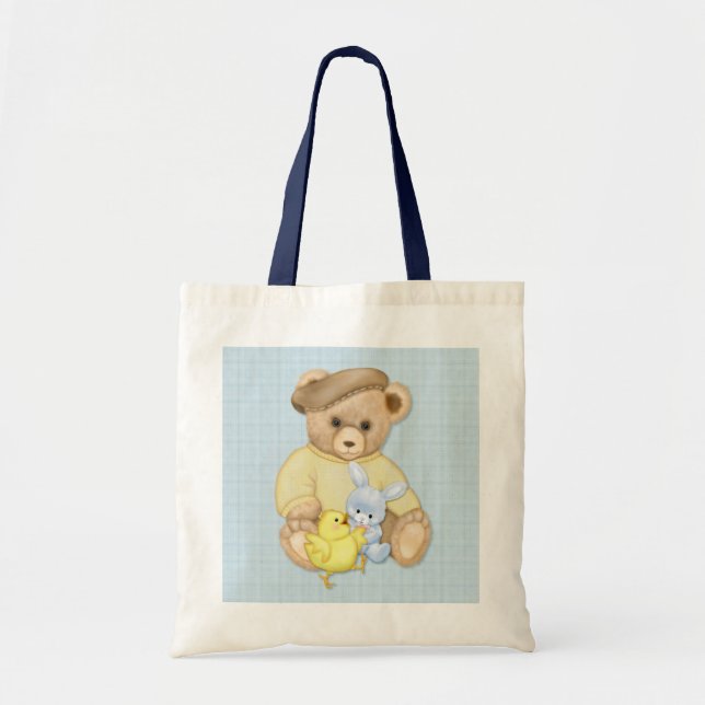 Bolsa Tote Páscoa ursinho Boy (Frente)