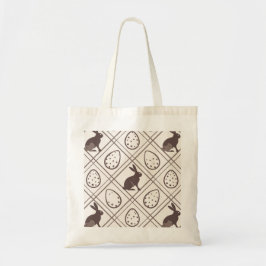 Bolsa Tote Páscoa Xadrez Marrom