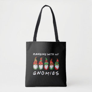 Bolsa Tote Passando Com O Meu Gnomos Gnomos, Amigo De Natal