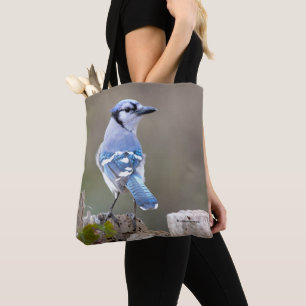 Bolsa Tote Passarinho azul de jay em Treestump