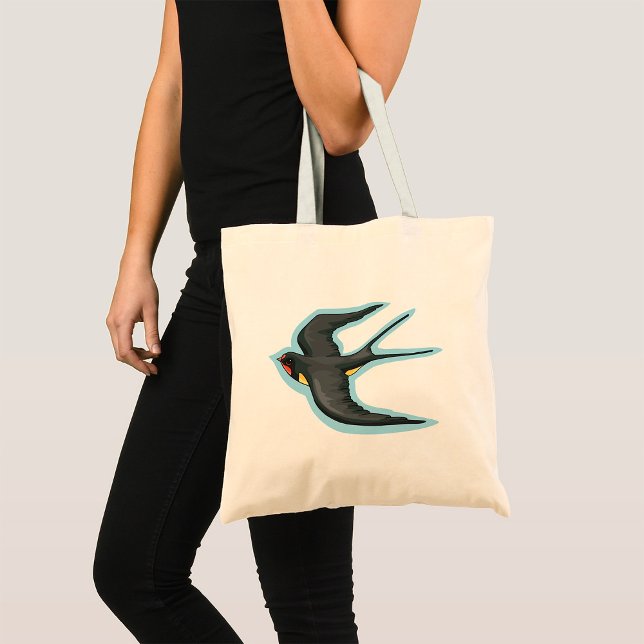 Bolsa Tote Pássaro Andorinha Voando (Criador carregado)