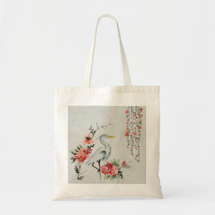 Bolsa Tote pássaro asiático bonito do guindaste