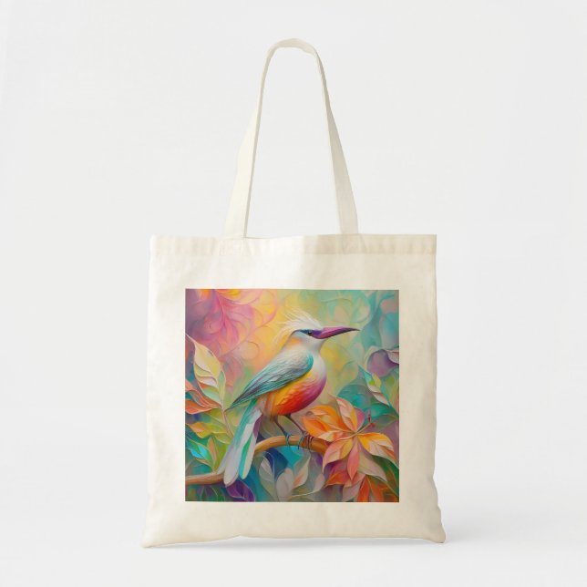 Bolsa Tote Pássaro da fantasia vermelho-rosa-bico (Frente)
