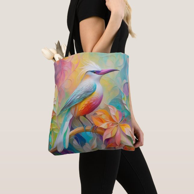 Bolsa Tote Pássaro da fantasia vermelho-rosa-bico (Close Up)