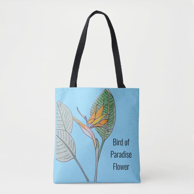 Bolsa Tote Pássaro da Flor do Paraíso (Frente)