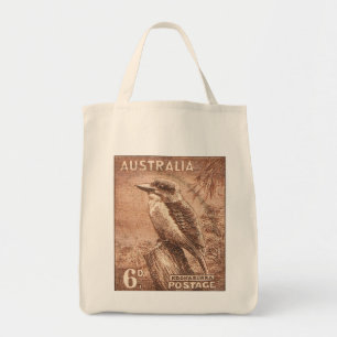 Bolsa Tote Pássaro de Austrália Kookaburra do vintage