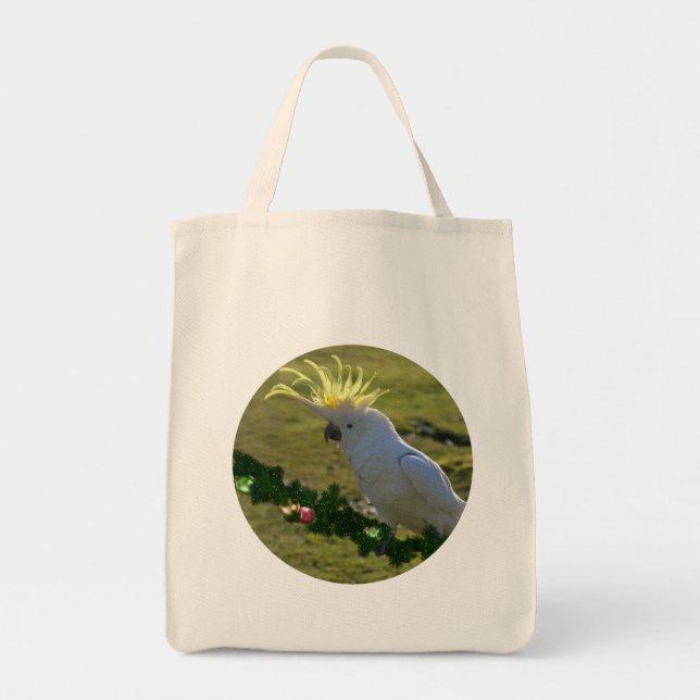 Bolsa Tote Pássaro de Cockatoo de Natal na Austrália (Frente)