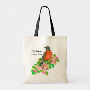 Bolsa Tote Pássaro de estado do pisco de peito vermelho do