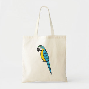 Bolsa Tote Pássaro De Papagaio-Pó Azul E Amarelo