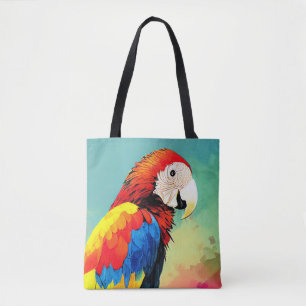 Bolsa Tote Pássaro-do-papagaio Natureza Selvagem Pintura de C