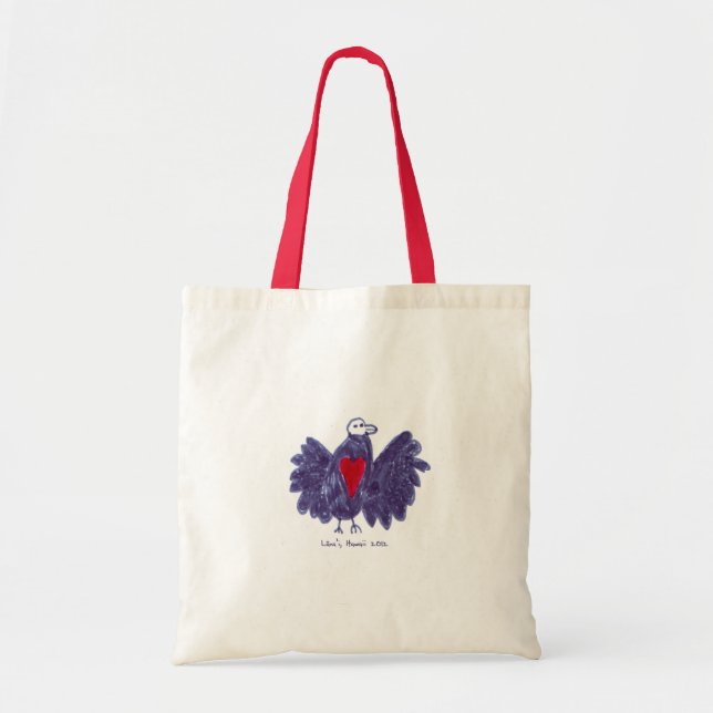 Bolsa Tote Pássaro do saco da paz (Frente)