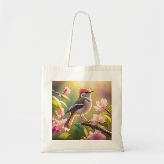 Bolsa Tote Pássaro Fantasia do Warblay Chested Buff (Frente)
