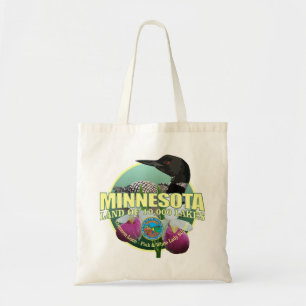 Bolsa Tote Pássaro & flor de estado de Minnesota