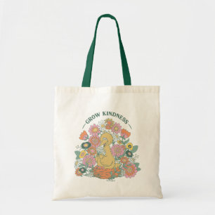 Bolsa Tote Pássaro Grande   Gráfico Floral Cresça a Bondade
