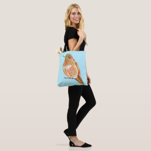 Bolsa Tote Pássaro Humino Laranja Perfeito