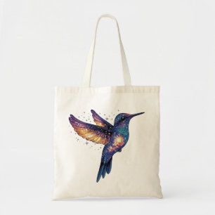 Bolsa Tote Pássaro Hummingave Com Pássaro Galáxico Noturno