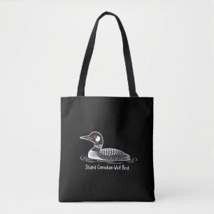 Bolsa Tote Passaro Lobo Canadense Idiota Presente Engraçado C
