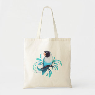 Bolsa Tote Pássaro-Mascarado Negro Azul