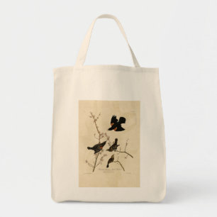 Bolsa Tote Pássaro Negra-Vermelho - Pássaros da América de Au