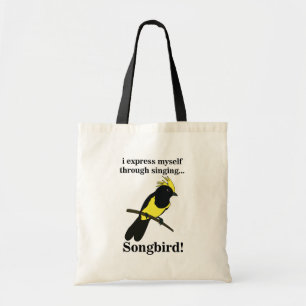 Bolsa Tote Pássaro Songbird Engraçado Birdwatcher