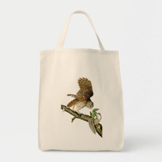 Bolsa Tote Pássaros de John James Audubon da coruja barrada