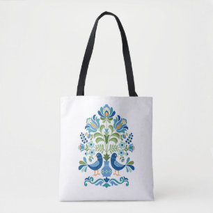 Bolsa Tote Pássaros húngaros do design dos povos