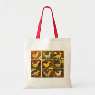 Bolsa Tote Pássaros rústicos bonitos