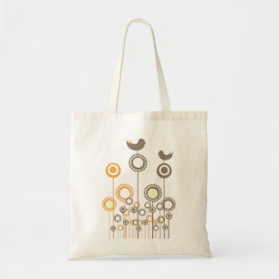 Bolsa Tote Pássaros & sacola das flores